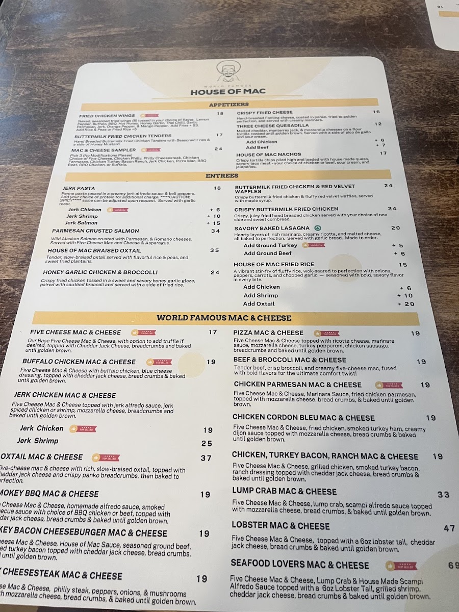World Famous House of Mac Menu - Image 2
