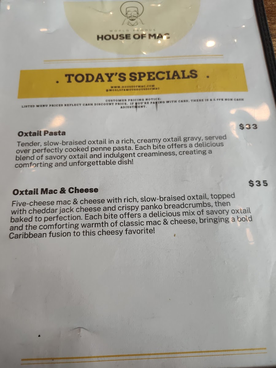 World Famous House of Mac Menu - Image 3